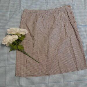Plaid Brown Mini Skirt size 8